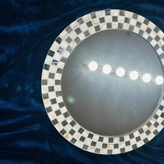 【美品】シェルミラー（白）（40センチ）