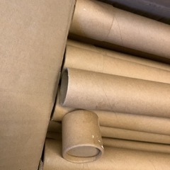 120cmの蓋付き紙管10本セット ポスター発送の梱包などにの画像