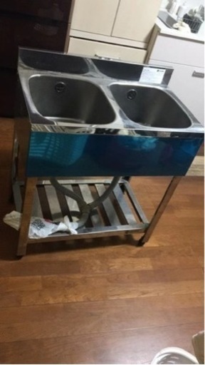 調理用二口シンク(新品)