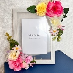 オーダーメイド フラワーリース 写真立て - 地元のお店