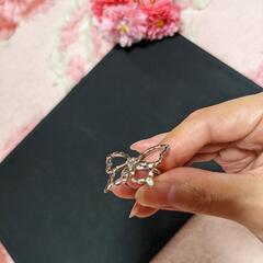 新品♡シルバー♡厚みのある♡蝶♡指輪♡その③の画像