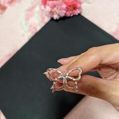 新品♡シルバー♡厚みのある♡蝶♡指輪♡その③の画像