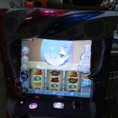 パチスロ実機 Reゼロから始める異世界生活 エミリアパネル リゼロ  コイン不要機付き スロット機|江別市のリサイクルショップドロップ（の画像