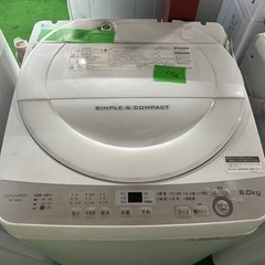 早い者勝ち大セール‼️‼️＋ご来店時、ガン×2お値引き‼️SHARP(シャープ) 2017年製 6.0kg 洗濯機🎉