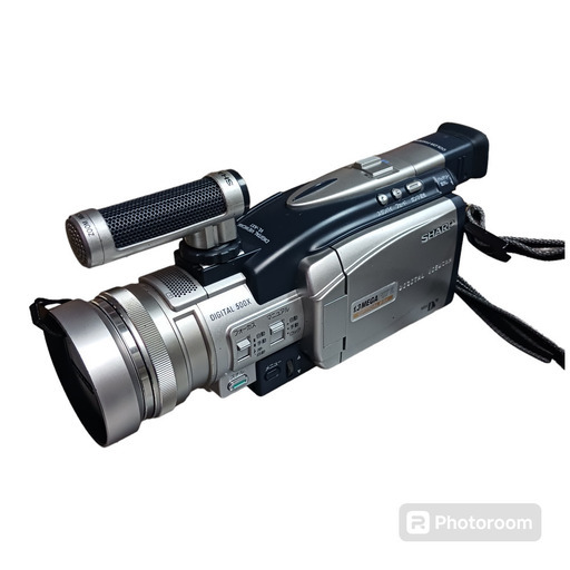 (中古　ジャンク品)SHARP シャープ miniDV ビデオカメラ　VL-AX1 バッテリー\u0026入れ物付き