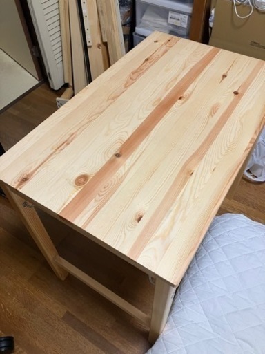 折りたたみパイン材テーブル