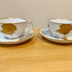 大倉陶園 カップ&ソーサー 金蝕バラ 薔薇 ローズ
