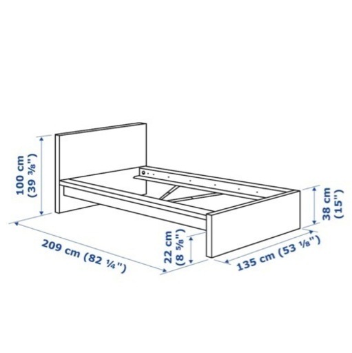 IKEA  ベッドフレーム マルム セミダブル
