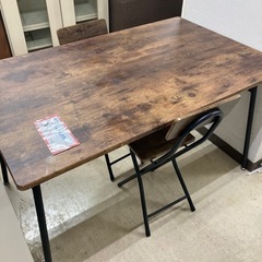 【セール開催中】USED スチール4人掛けダイニングセット120cm幅