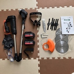 草刈り機 充電式 折り畳み 電動草刈り機 バッテリー2個 1800W