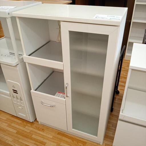 ★ジモティ割あり★ 高橋木工所　食器棚　レンジ台　ホワイト　クリーニング済　YJ3051