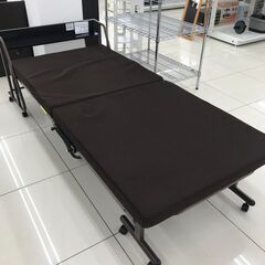 ★ジモティ割あり★  折りたたみベット ダークブラウン H64×D95×W220 クリーニング済み HJ3611の画像