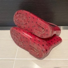 子供用長靴　16〜17cm 猫　水玉の画像