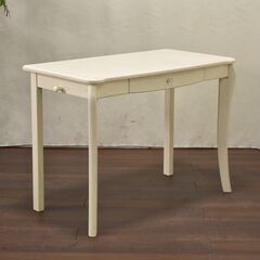 ≪zyt1518ジ≫ nitori/ニトリ 組み合わせデスク LIN-C 幅約100cm アンティーク調/クラシック/シャビ―/ホワイト/かわいい/おしゃれ/ガーリー/中古家具/宮城県仙台市 60517-07 の画像