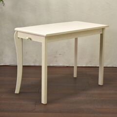 ≪zyt1518ジ≫ nitori/ニトリ 組み合わせデスク LIN-C 幅約100cm アンティーク調/クラシック/シャビ―/ホワイト/かわいい/おしゃれ/ガーリー/中古家具/宮城県仙台市 60517-07 の画像