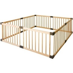 【最終値下げ】ベビーサークル　8枚セット　木製　中古　ベビー用品の画像