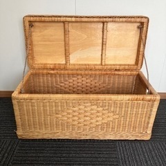 大きめ ラタン 籠 籐のかご　家具 収納家具 収納ケースの画像