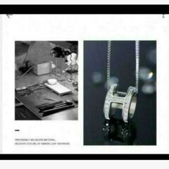 ≒・j→→→m10-21刻印有り/ブリリアントカットパヴェアーチペンダントネックレスの画像