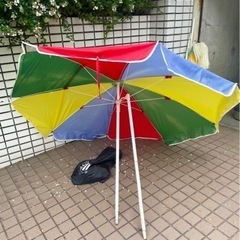 ビーチパラソル２本＋三脚の画像