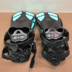 中古美品　ダイビングフィン　2セット 大人用　ストラップ　フリーサイズの画像