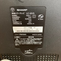 SHARP AQUOS　32型　2011年製液晶テレビ　ホワイトの画像
