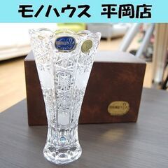 未使用保管品 BOHEMIA クリスタル フラワーベース LUN...