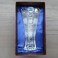 未使用保管品 BOHEMIA クリスタル フラワーベース LUNA/1 花瓶 花器 硝子 ガラス 元箱付き ボヘミア 札幌市 清田区 平岡の画像