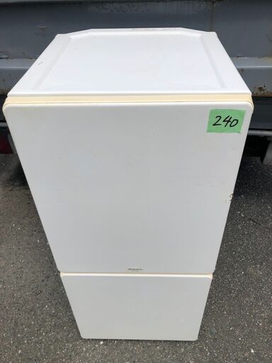 NO 240 北九州市内配送設置無料✨森田電工 MORITA DENKO 冷蔵庫（110L・右開き） ホワイト MR-F110MB-W