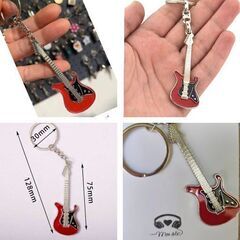 ギターキーホルダー（新品）レッドの画像