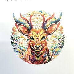 ウッドパズル（トナカイ）　※中古品