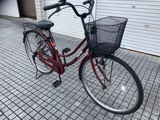 【26インチ自転車】変速なし　前後新品ブリヂストンタイヤ❗️チェーン、鍵、前カゴ新品❗️スペアキーあり　若林自転車　浜大津店　SALE