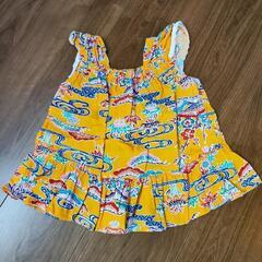 オレンジ色 ワンピース　チュニック　80-90の画像