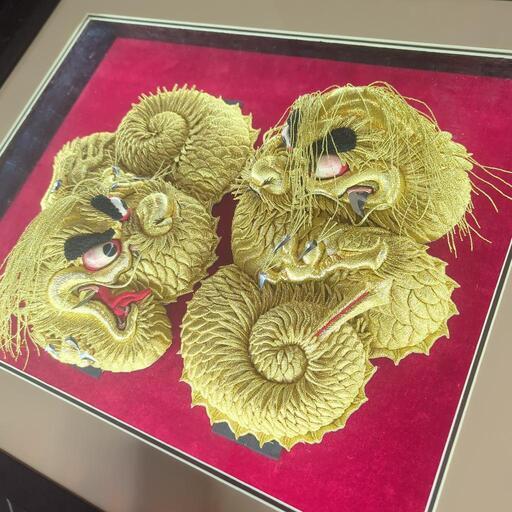 取引き中　龍　布団締め　阿吽　太鼓台　祭り　だんじり　刺繍　和柄　スカジャン