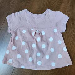 ピンク　半袖　女の子　90の画像