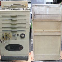 アンティーク 歯医者のデンタル作業キャビネット 医療棚/木製/コ...