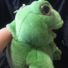 24Kpolarpuffポーラーパフ　プレイトーキン　パペットカエル　ぬいぐるみの画像