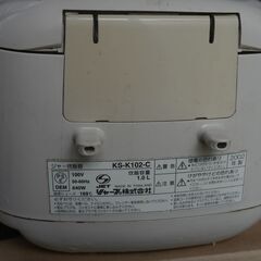 シャープ１L 5.5合炊き　ジャー炊飯器　KS-K102 中古の画像