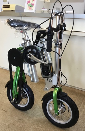 ＜希少車＞モバイキー・ジーニアス 12インチ・折りたたみ自転車・サドル新品・フランスのお洒落な自転車です♪