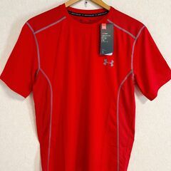 【新品】アンダーアーマー スポーツ Tシャツ 赤 レッド MD