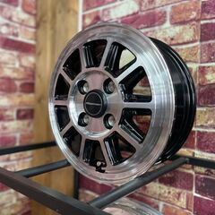 旧車風ホイール！アルジェノン フェニーチェRX4！12インチ4J+45 PCD100-4H 新品ホイール4本セット！ハイゼット アクティなど軽トラ 軽VANにの画像
