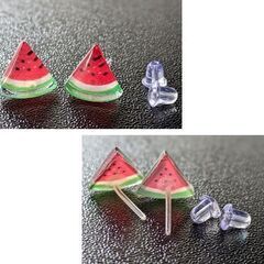スイカ/スタッドピアス②（新品）の画像