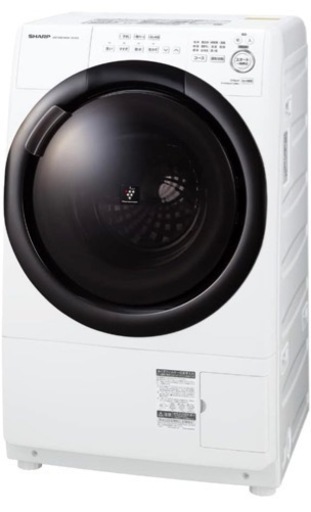 シャープ ドラム式 洗濯乾燥機 ES-S7G-WR 洗濯7kg/乾燥3.5kg ホワイト