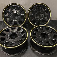 KYOHO PRX 弐百式改/二百式改 15インチ 4本 6J6HPCD139.7+33 イエローストライプ ハイエース等　(VHQ051) 