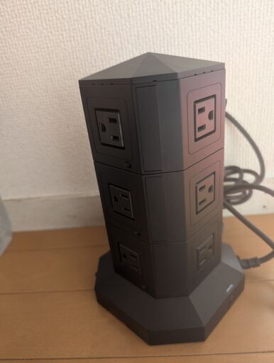電源タップ 縦型コンセント タワー式 オフィス