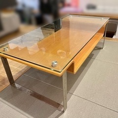【価格応相談:早い者勝ち🏃‍♂️💨】ガラスセンターテーブル　の画像