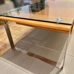 【価格応相談:早い者勝ち🏃‍♂️💨】ガラスセンターテーブル　の画像