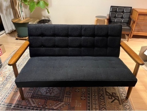 カリモク60 Kチェア ２シーター 「ソイブラック(SOY BLACK)」 フェア限定Kチェアリミテッドモデル