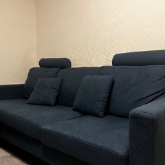 オットマンソファ(ネイビー)の画像