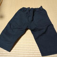 140cmデニム黒　ハーフパンツの画像