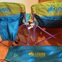 ロゴスあぐらチェア2脚の画像